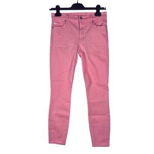 Gap 1969 Coral Pink Mid Rise Skinny Ankle Jeans Womens 27R Stretch Denim